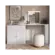 Penteadeira Camarim Aura Mobler 1 Gaveta 2 Portas Fita Em Branco Fosco