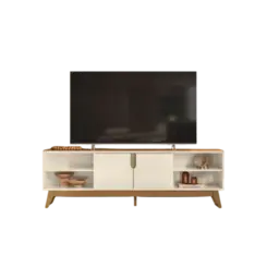 Bancada Campinas Mobler MDF e MDP 2 Portas Off White Canela