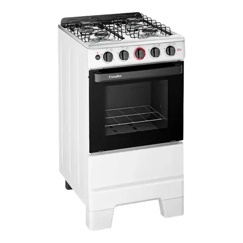Fogao Esmaltec F4IAB Ideal Super 4 Bocas Mesa Em Inox Com Acendimento Automatico Branco