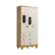 Armario Pingo Peroba 3 Portas 3 Gavetas Amendoa Off White
