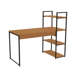 Mesa De Escritorio Industrial Kappesberg 3 Prateleiras Em MDP Canela