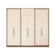 Roupeiro Herval Casal 6 Portas e 4 Gavetas Nogueira Off White