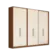 Roupeiro Herval Casal 6 Portas e 4 Gavetas Nogueira Off White