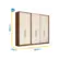 Roupeiro Herval Casal 6 Portas e 4 Gavetas Nogueira Off White