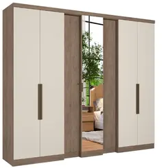 Roupeiro Selecto THB 7 Portas 4 Gavetas Rustic Off White Glass