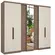 Roupeiro Selecto THB 7 Portas 4 Gavetas Rustic Off White Glass