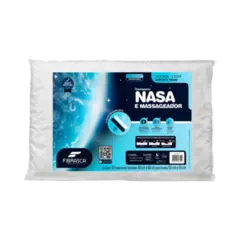 Travesseiro Fibrasca 100% Poliester Nasa e Massageador Branco