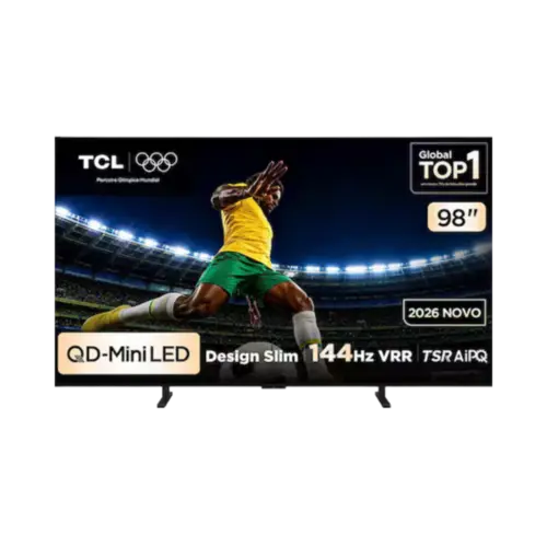 Smart TV 98" TCL Qled Mini Led HDR10+ Bluetooth Google TV Wi-Fi VRR