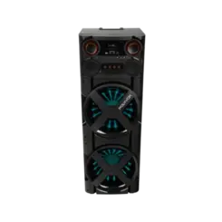 Caixa De Som Polyvox Torre 2500W RMS Woofer Duplo De 12" Bluetooth Preto