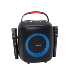 Caixa De Som Polyvox Karaoke Bluetooth Com Microfone Preto