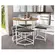 Conjunto Kappesberg LI038CNBR Redonda com 4 Banquetas com estofados Canela Branco