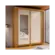 Roupeiro Athena ACP Solteiro 100% MDF 2 Portas 3 Gavetas Com Espelho Cinamomo Off White
