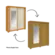Roupeiro Athena ACP Solteiro 100% MDF 2 Portas 3 Gavetas Com Espelho Cinamomo Off White