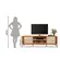 Rack Bancada Legacy 2.0 EDN 22104 Para TV Ate 75" Polegadas Off White/Cedro
