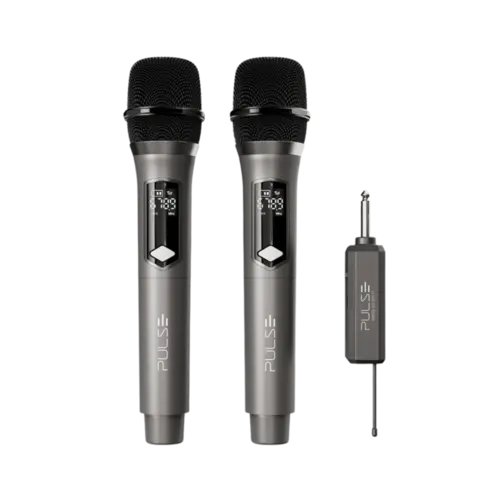 Par De Microfones Multilaser Pulse Pro 2 Sem Fio + Receiver Preto