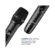 Microfone Sem Fio Aiwa Duplo Dinamico para Karaoke Com 10h De Bateria