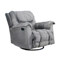 Poltrona Aga Zeus 1 Lugar Reclinavel Base Giratoria Bege Escuro