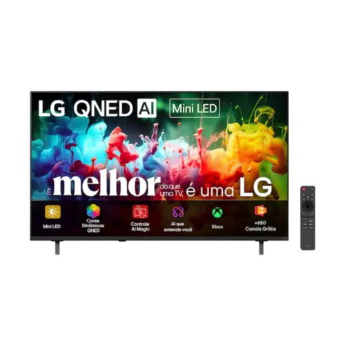 Smart TV LG 55" 4K Ultra HD QNED MiniLED AI HDR10 Reconhecimento De Voz Preto