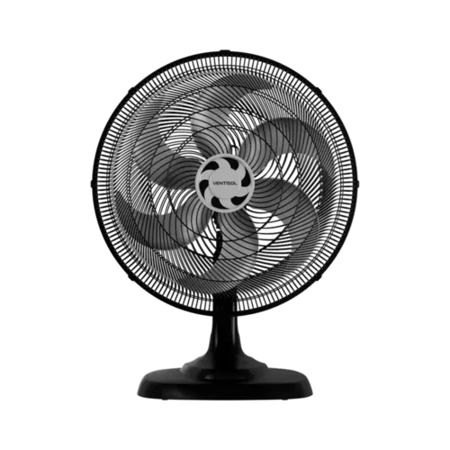 Ventilador De Mesa Ventisol Turbo 6 Pas 50cm Preto Cinza 127V