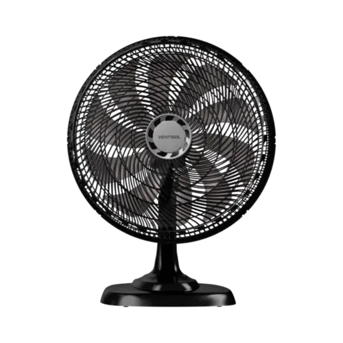Ventilador De Mesa Ventisol Turbo 10 Pas 50Cm Preto Cinza 127V