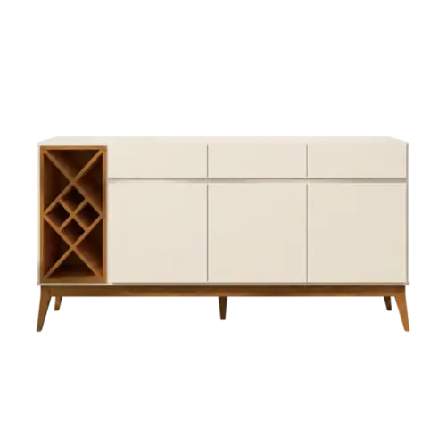 Buffet EDN Passion  3 Portas 3 Gavetas Off White Cedro
