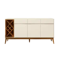 Buffet EDN Passion  3 Portas 3 Gavetas Off White Cedro
