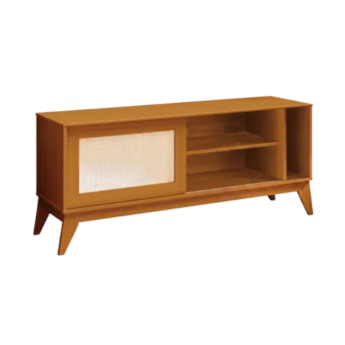 Rack Bancada EDN Cayman Para TV's De Ate 55" Off White Cedro