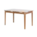 Mesa De Jantar Cimol Baoba Natuame 1,30 Tampo De Vidro Madeira Tauari Off White