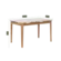 Mesa De Jantar Cimol Baoba Natuame 1,30 Tampo De Vidro Madeira Tauari Off White