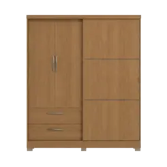 Roupeiro Kappesberg 3 Portas 2 Gavetas com Pe Canela