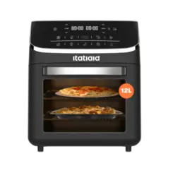 Fritadeira Air Fryer Itatiaia Forno Oven 12 Litros 2 Prateleiras 1 Cesto 1900W Preto 127V