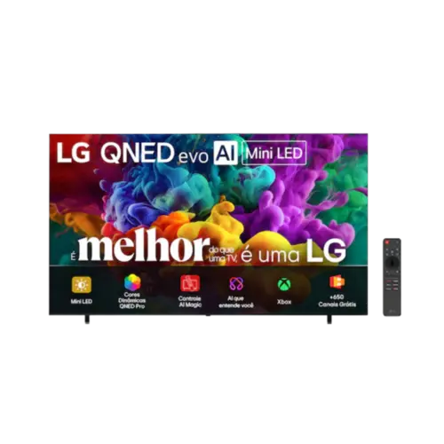 Smart TV Lg QNED 100" evo AI 4K UHD Mini LED Preta