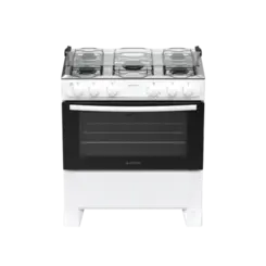 Fogao Atlas Milao Plus 5 Bocas com Mesa Inox Branco Bivolt