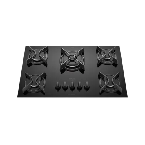Cooktop Dako 5 Bocas Com Mesa De Vidro Tripla Chama Supreme Preto Bivolt