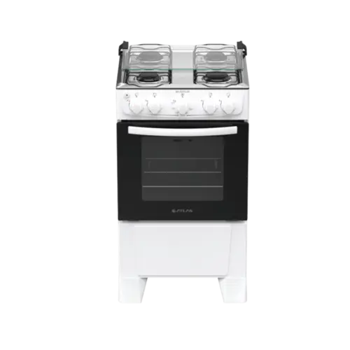 Fogao Atlas Milao Plus 4 Bocas Com Mesa Inox Branco Bivolt