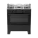 Fogao De Piso Atlas 5 Bocas  Milao Plus Com Mesa Inox Atlas Preto Bivolt