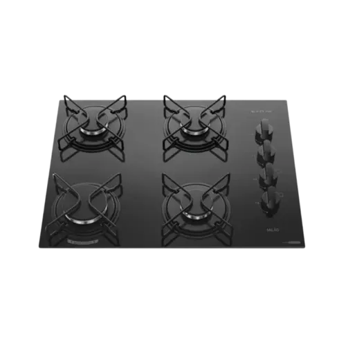 Cooktop Atlas 4 Queimadores Milao Chama Gas Preto Bivolt