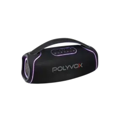 Caixa de Som Polyvox Boombox 200W RMS Bateria Longa Duracao Bluetooth Preto