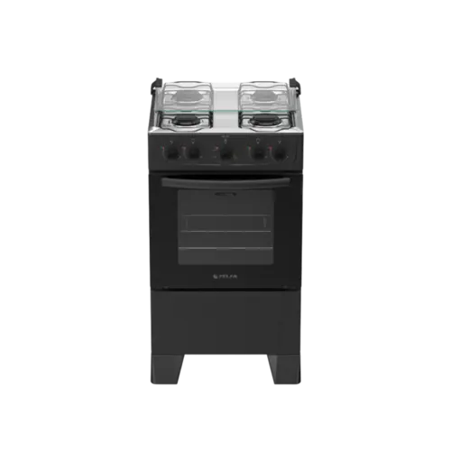 Fogao Atlas Milao 4 Bocas Mesa Inox Preto