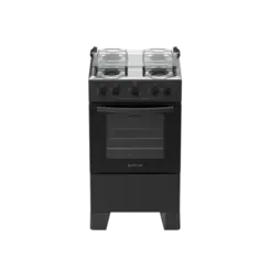 Fogao Atlas Milao 4 Bocas Mesa Inox Preto