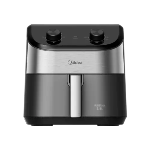 Fritadeira Midea Air Fryer 5,5 Litros Widemax Antiaderente Preto Inox 127V