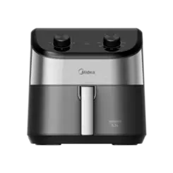 Fritadeira Midea Air Fryer 5,5 Litros Widemax Antiaderente Preto Inox 127V