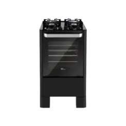 Fogao De Piso Fischer Fit Line 4 Bocas Mesa De Vidro a Gas Preto Bivolt