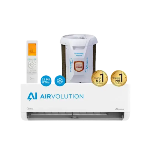 Ar Condicionado Split Midea 22.000 BTUs AI AirVolution Hi Wall Wi-Fi Frio Inverter Branco 220V