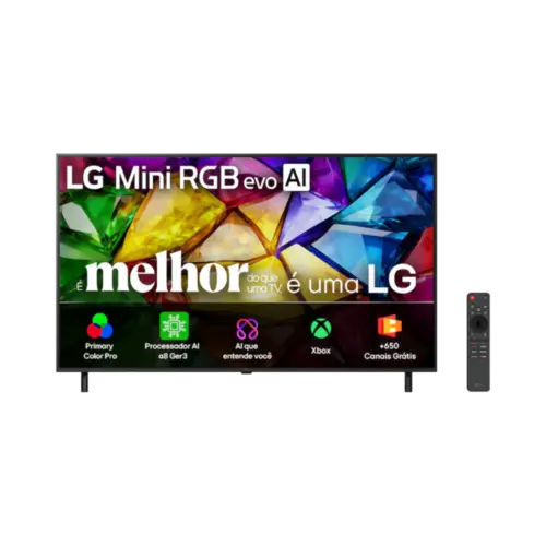 Smart TV LG 65" Mini RGB evo AI 4K Com Wi-Fi 2026