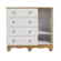 Comoda Infantil Peroba Tedy 100% MDF 1 Porta 4 Gavetas Branco Brilho Amendoa