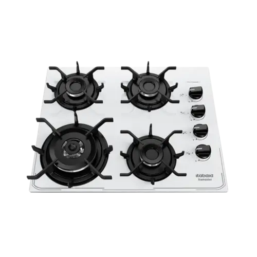 Cooktop Itatiaia Itamaster 4 Queimadores Branco Bivolt