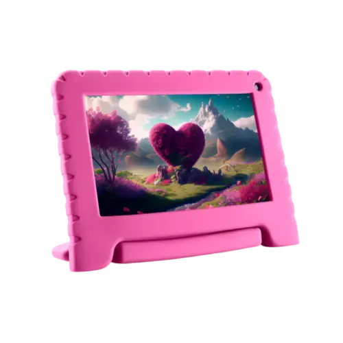 Tablet Infantil Multi Kid Pad 4GB RAM 64GB Tela 7" Android 13 Wi-fi  Quad Core Multi Rosa