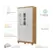 Armario Infantil Peroba Tedy 100% MDF 3 Portas 3 Gavetas Branco Brilho Amendoa