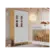 Armario Infantil Peroba Tedy 100% MDF 3 Portas 3 Gavetas Branco Brilho Amendoa
